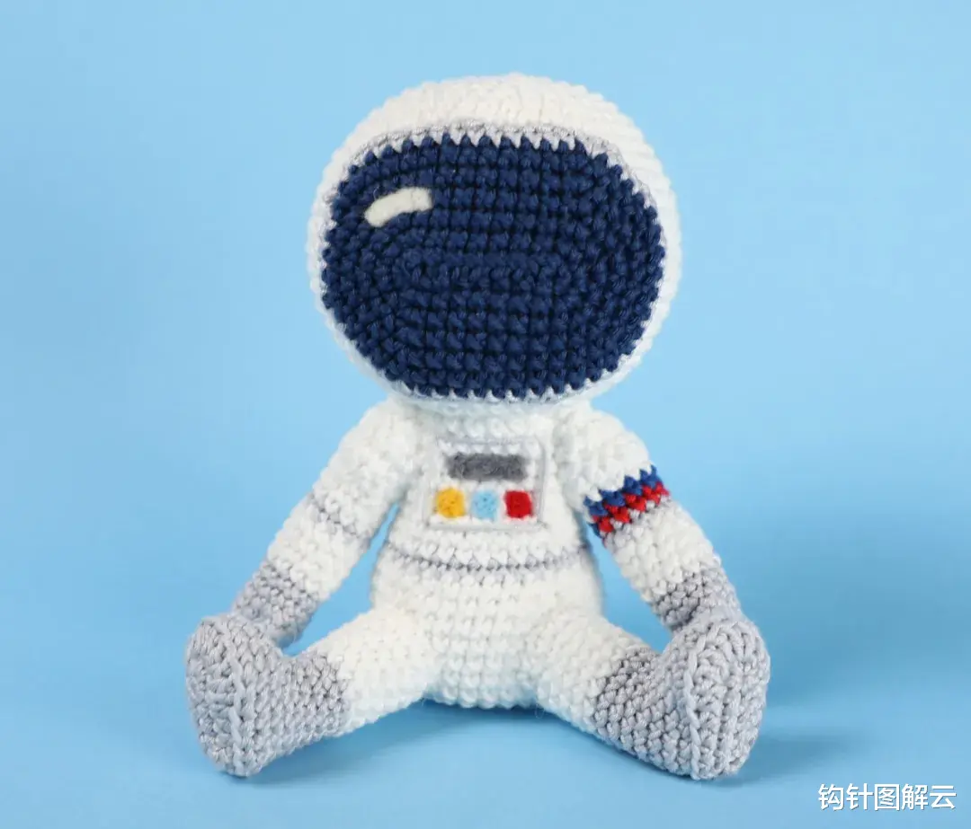 行星 钩针图解｜探月计划高能开启，宇航员乘着小火箭，一路向天，带你奔月啦！