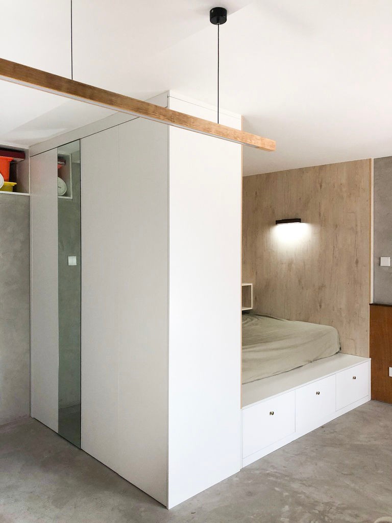 女孩|37平的单身公寓，偏爱水泥风的个性女孩，勇于尝试才有新的可能