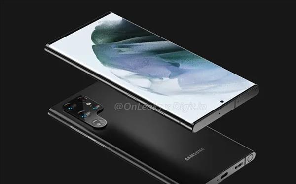 高通骁龙|Galaxy S22 Ultra渲染图曝光,骁龙898加持,居中挖孔屏