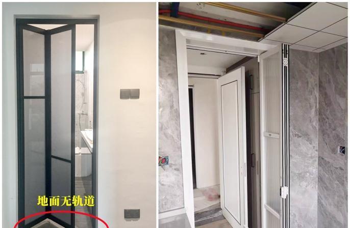 还是双扇折叠门给力，卫生间再小也能装！不占地颜值高，谁用谁香