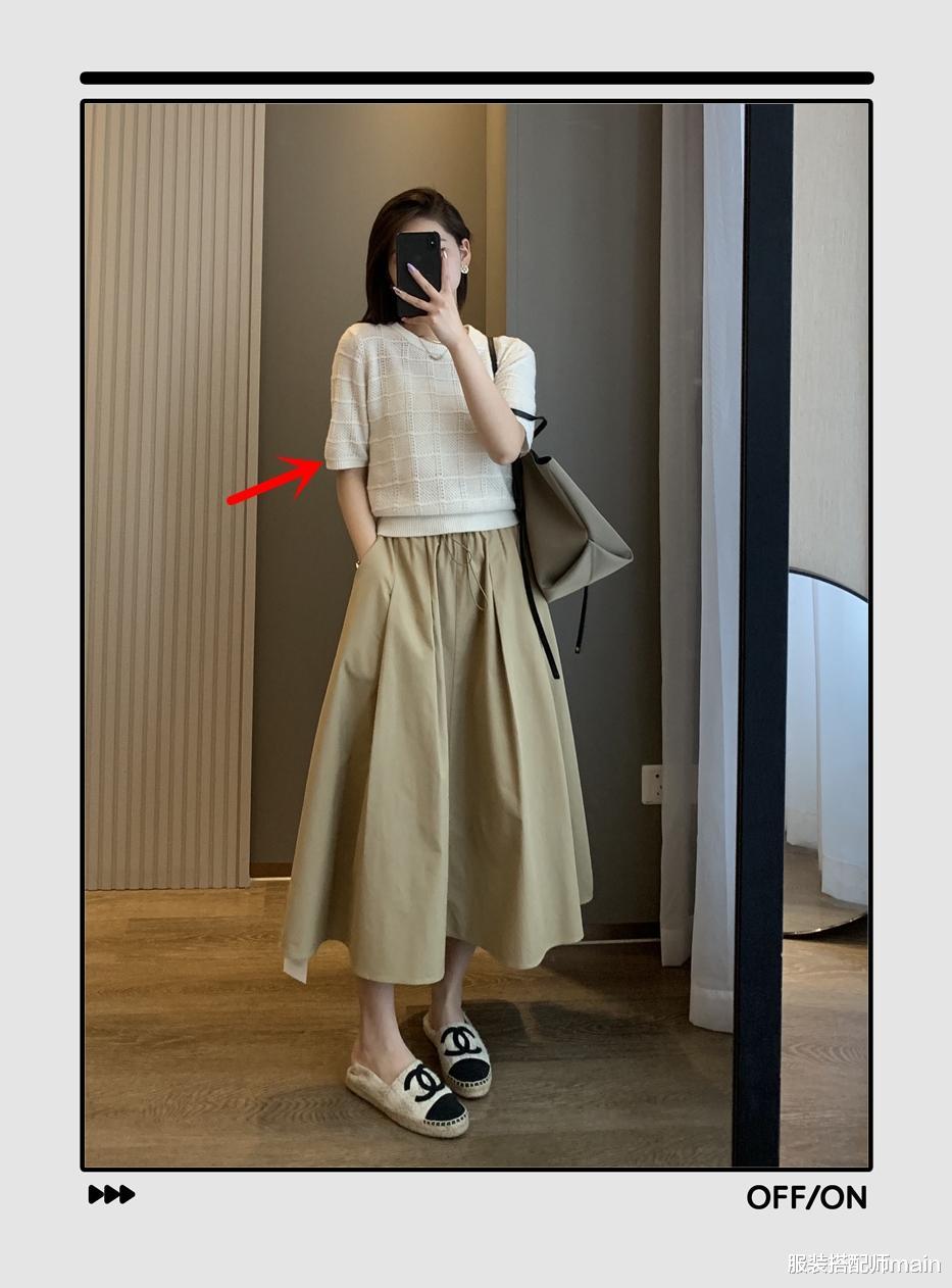 服装搭配师main|你的早秋衣橱必须要有一件针织短袖!比T恤时髦,比外套凉快