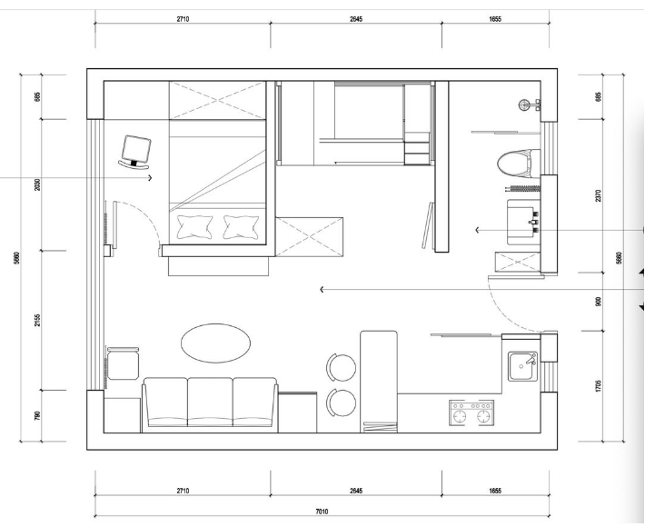 时尚装修设计大全|38㎡小户型住下三代五口人，空间丝毫不浪费，功能齐全又温馨！