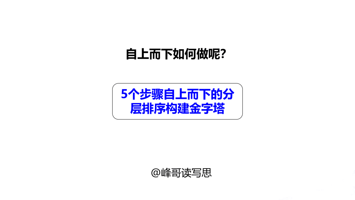 物理学家 如何自上而下构建金字塔？5个步骤帮助你从上到下进行分层排序