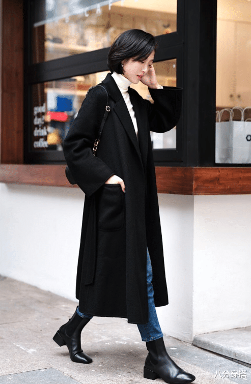 八分穿搭 秋冬不知道怎么选外套？码住这件黑色大衣，经典百搭又不挑人