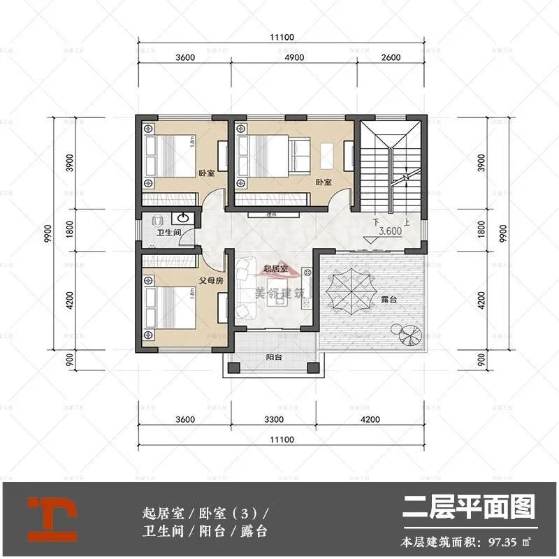 别墅|占地120平三款别墅图纸，户型大气，看了想马上回去过田园生活