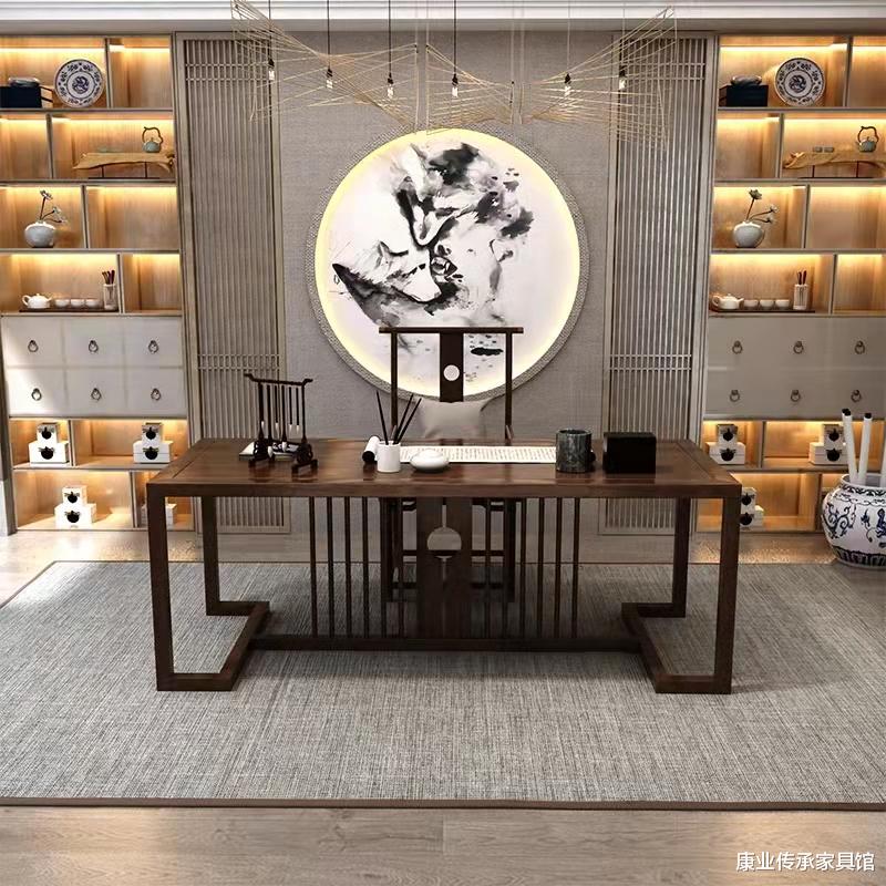 新中式书房，现代时尚气息，书香墨韵的安静空间