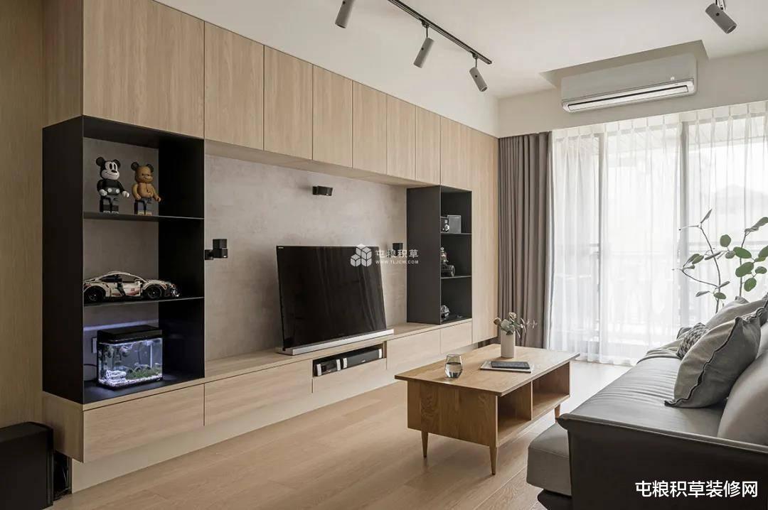 北欧风73㎡的装修，木质温润，灰白色调时尚大气，打造纯粹宁静的家居环境