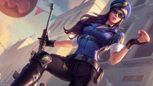 狙击|LOL：新装备公理圆弧太离谱，女警狙击凯特琳重做完成太完美！