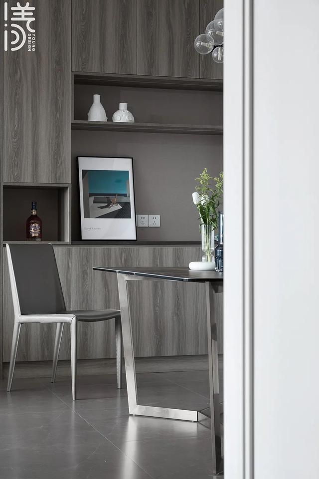 125㎡现代高级范,低调简洁灰蓝配,华丽大气高级美