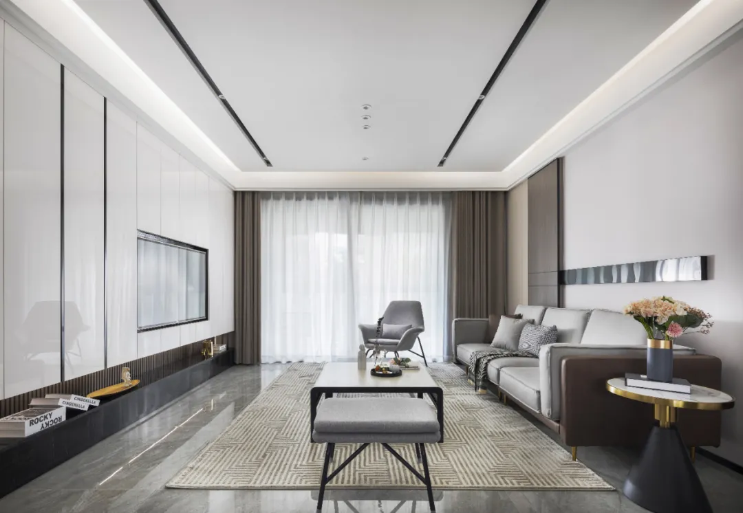 设计师|148㎡现代轻奢风,黑白灰咖的高级精致生活!