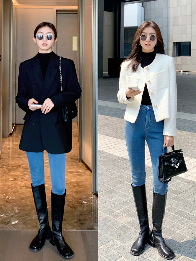 江南小蚂蚁 秋冬酷女孩穿搭难吗？学会简约冷色系搭配，时尚又洒脱