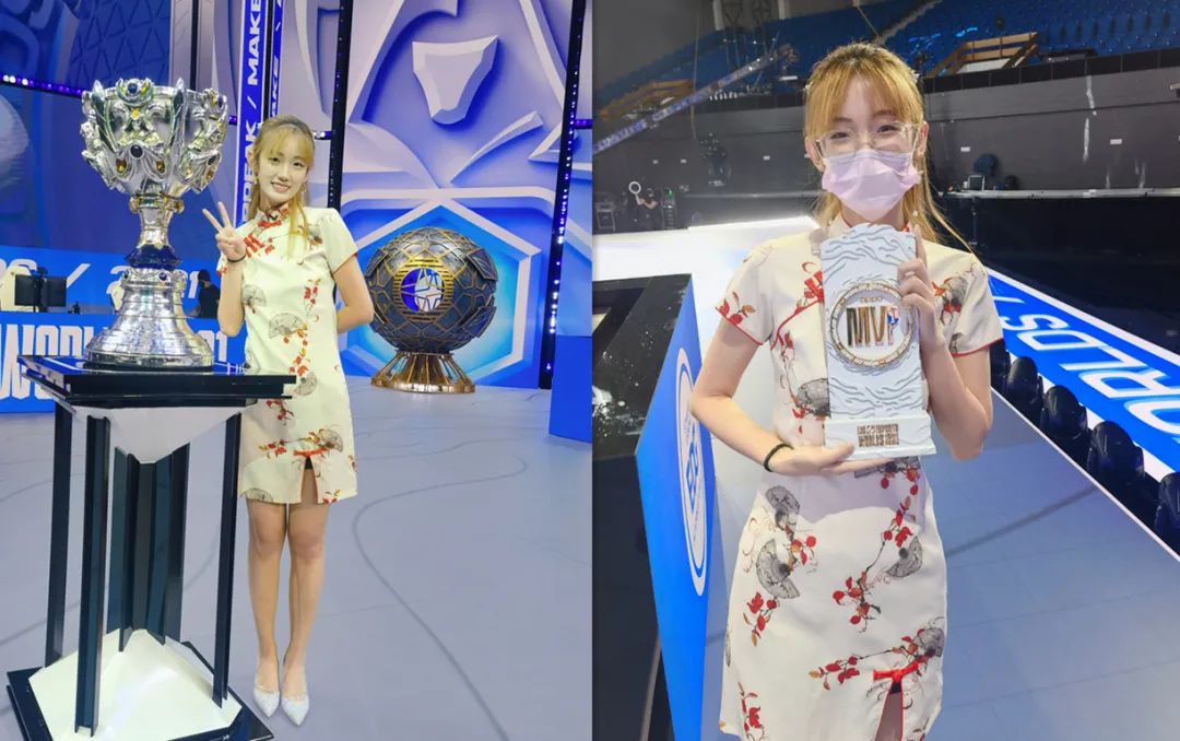 桃花时尚 EDG夺冠!这个会四国语言的翻译小姐姐,穿旗袍惊艳抢镜