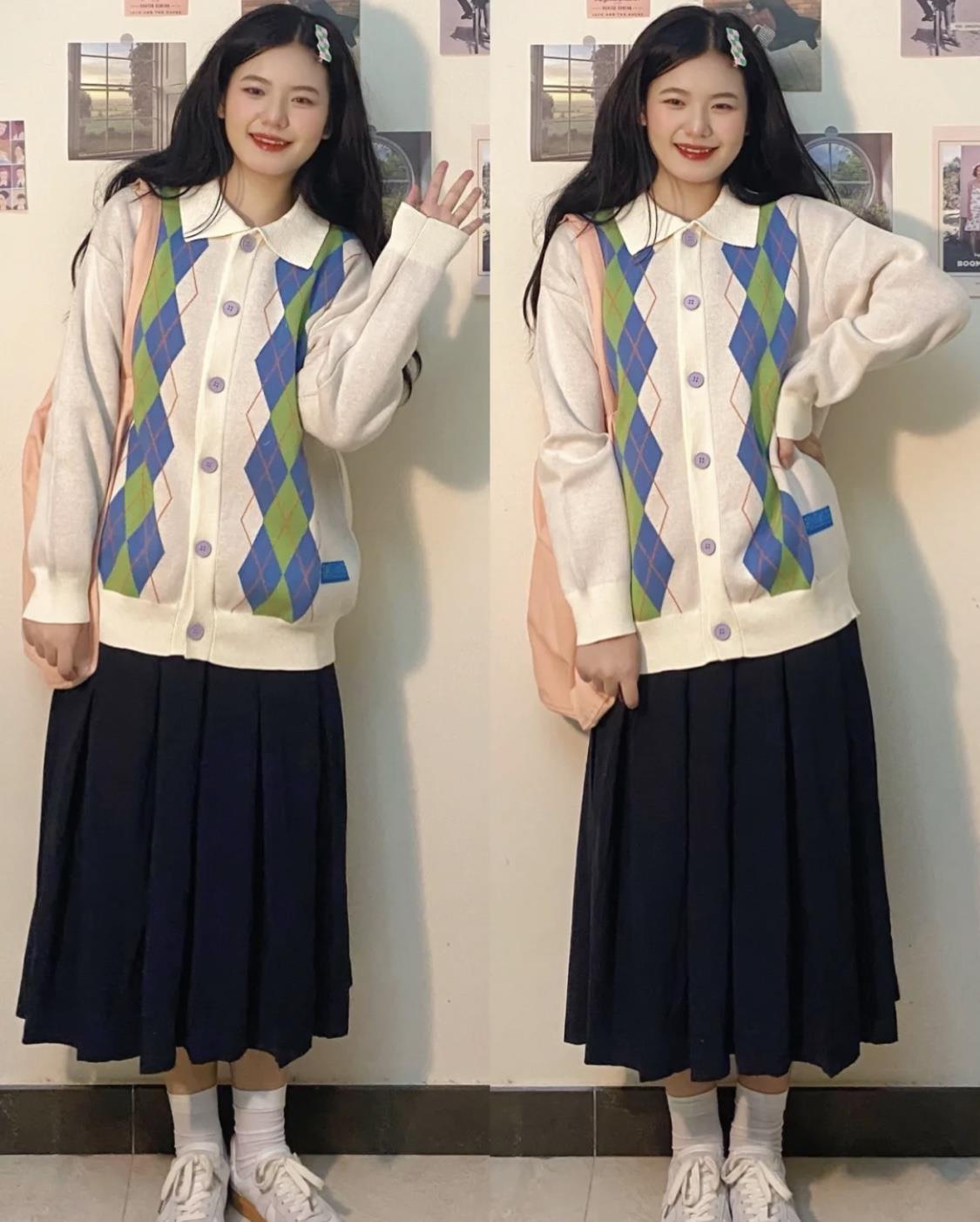 木木尔小倩|初秋穿搭真少不了连衣裙,套上西装和针织衫,简简单单就很抬气质