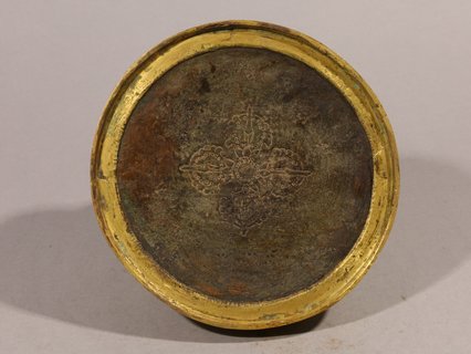 文玩|清代，铜鎏金大黑天金刚橛