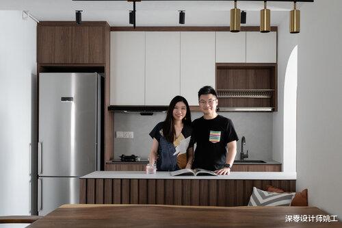 深而不阴暗的装修,看着真漂亮,116㎡两口之家,阳台还带个洗衣房