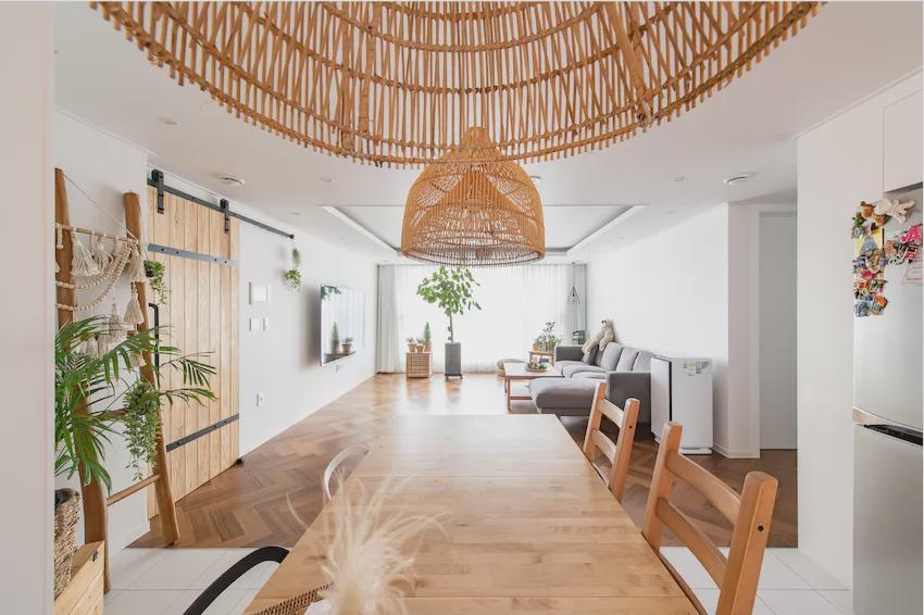 |典型的韩国年轻人的“网红婚房”设计，126㎡不是豪装，胜在耐看