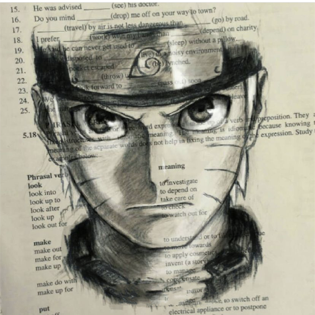 路飞|在英文书上画海贼火影,好看是好看,但这本书基本废了