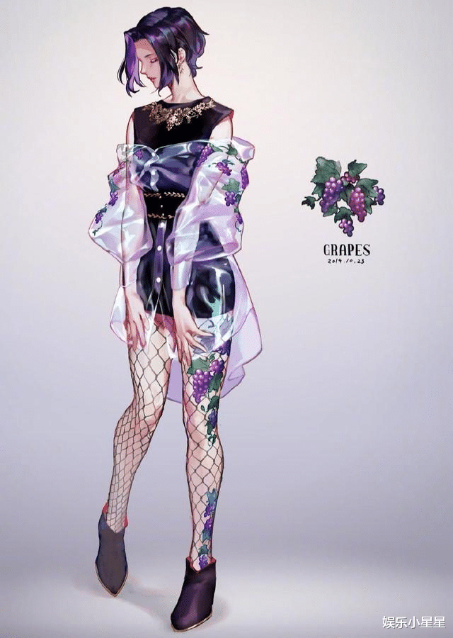 娱乐小星星|水果也拟人化后：草莓化身洛丽塔小姐姐，葡萄变身“大众情人”