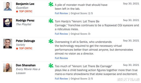 毒液|《毒液2》北美影评出炉评价两极严重，烂番茄开局仅75%，“毒埃”CP赢了？