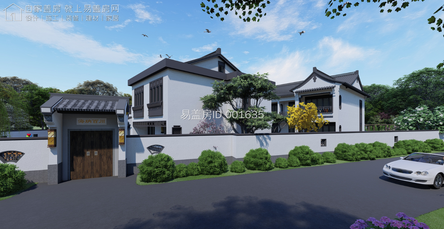 中式宅院2层 / 10室 9卫 2厅 1厨 1堂屋 1土灶 4储藏 1会客厅 5休闲区 3阳台 1屋顶花园