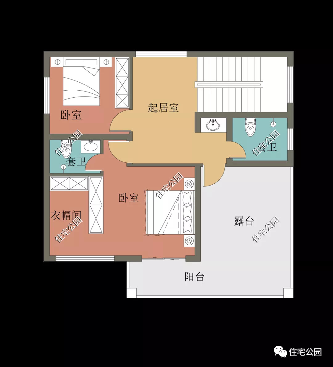 |10套精选图纸：占地不足百平，也能建出大气别墅之一（五款）