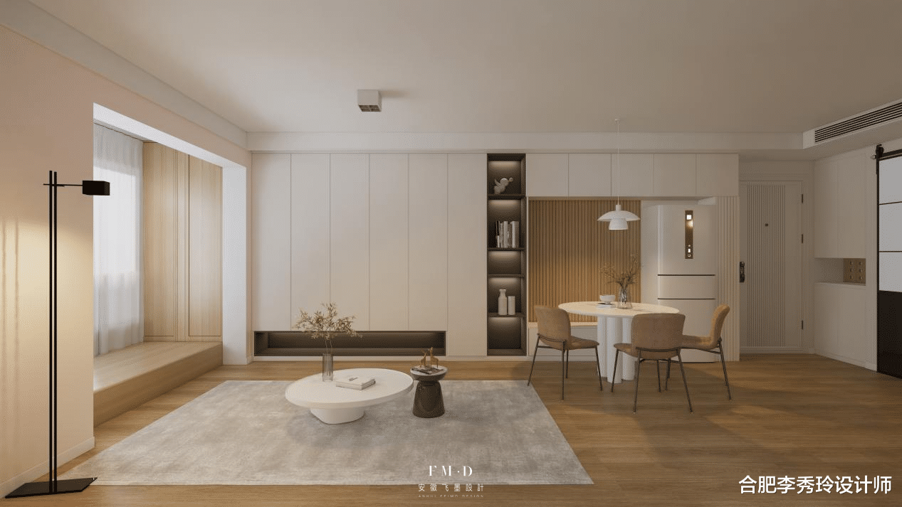 竖厅才是经典,进深5米6,客餐厅直线布置,找到了“收纳密码”