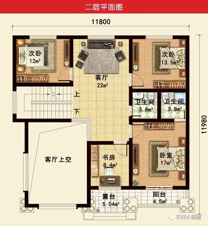 豪华三层带车库复式别墅豪宅,挑空客厅+旋转楼梯,值得建