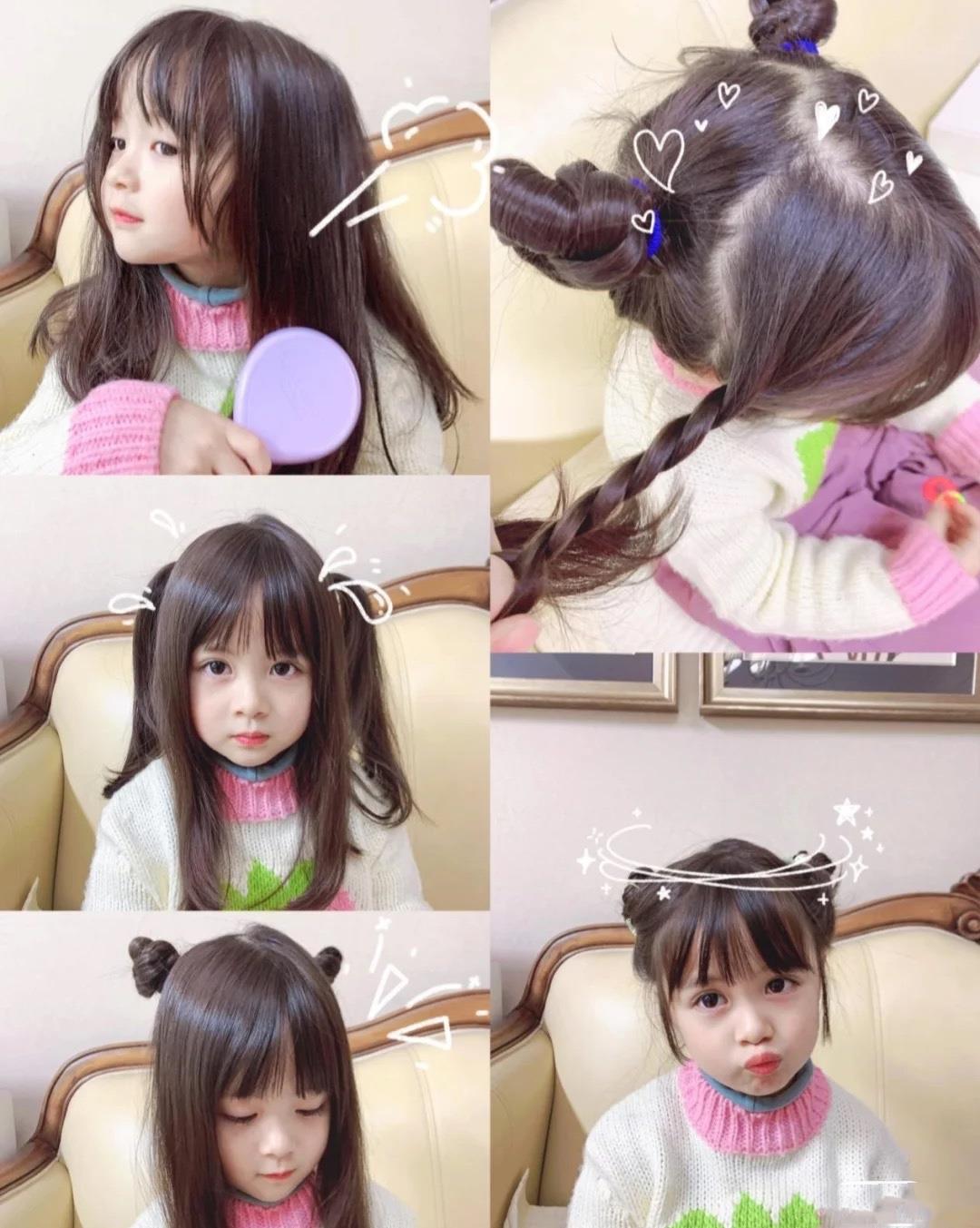 女孩 小女孩怎样扎头发，几种简单又好学的方法，笨手妈妈也能学会