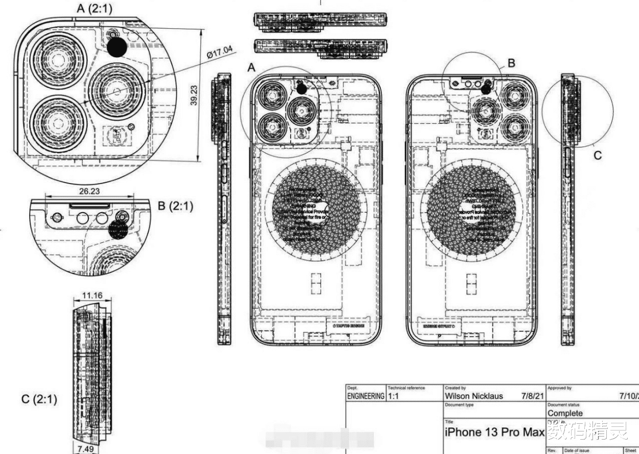 苹果|iPhone 13原型机及图纸曝光，苹果：律师函警告！