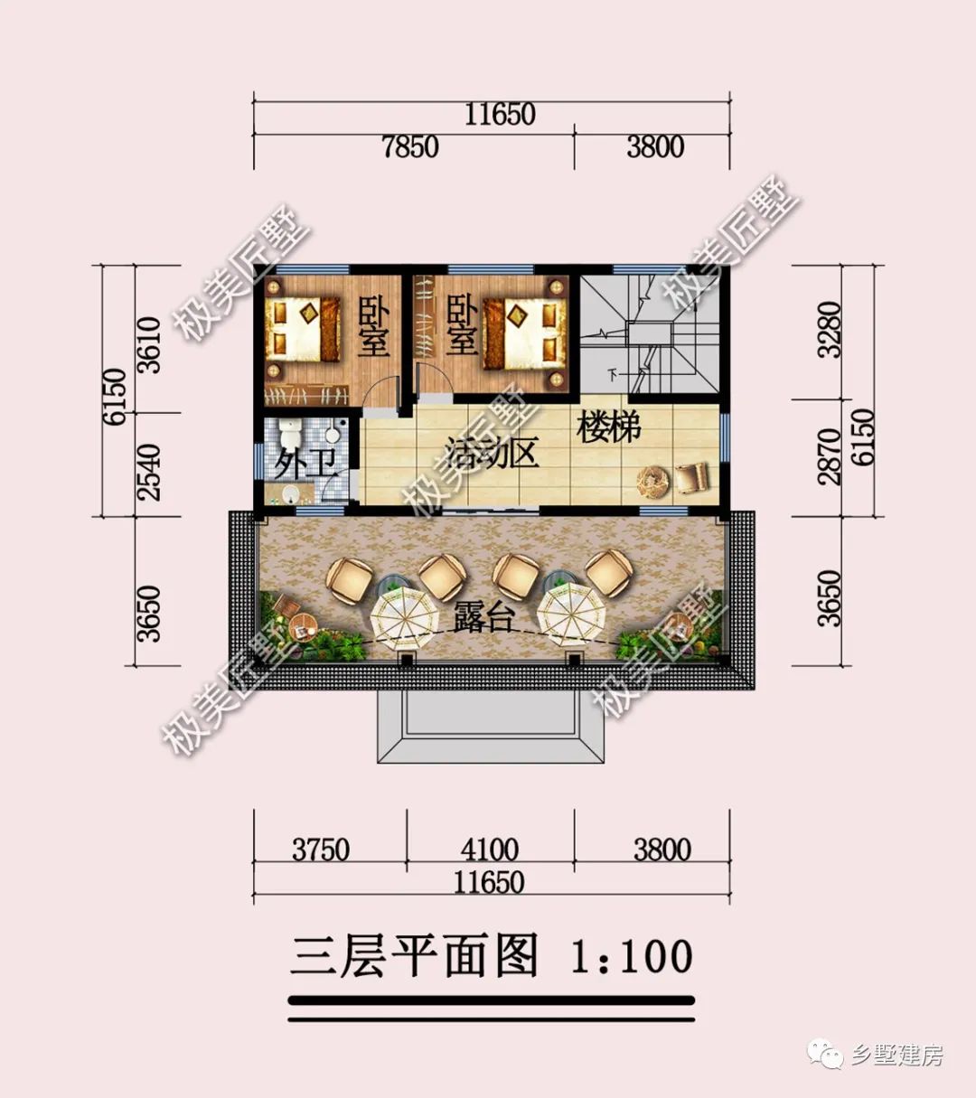 占地不足120,三层新中式风格,大露台人人都爱