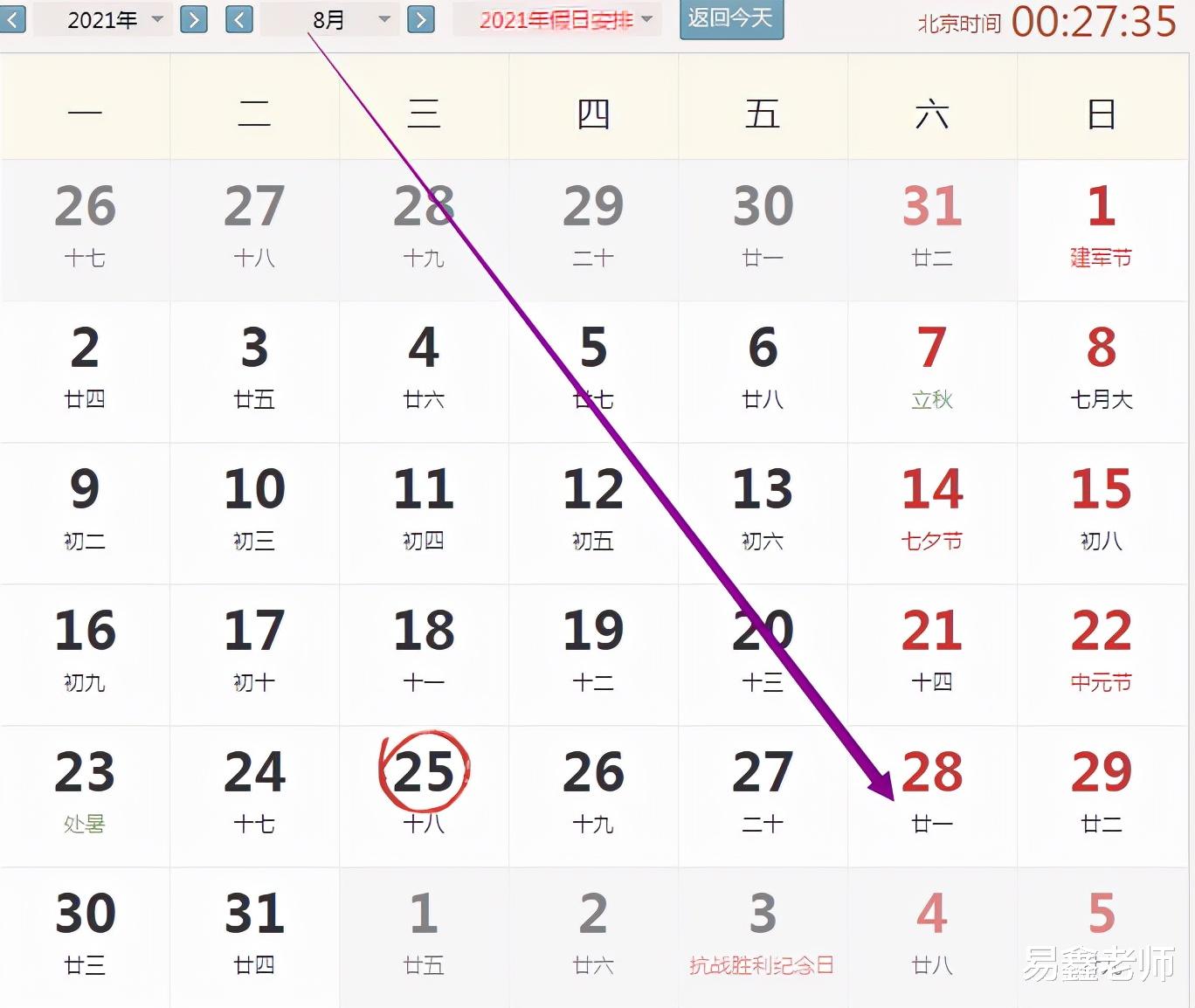 易鑫老师|2021年8月28号运势冲虎，合蛇。