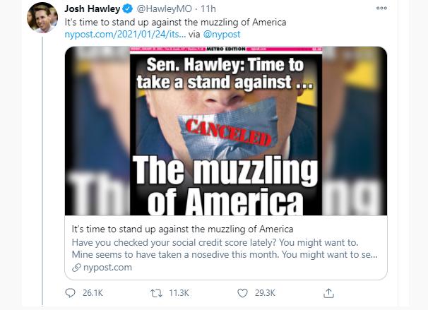 蒋平蒋论 反华议员发文控诉,称无法“言论自由”,美国网友的态度令他意外