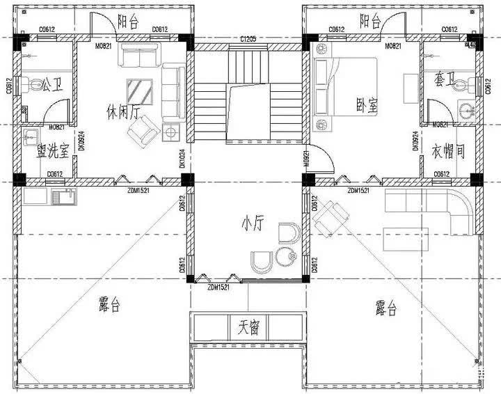 |15×10米现代三层别墅，双露台对称设计，传三代都不过时