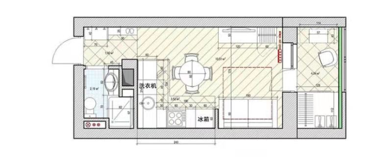 |90后小伙25㎡的精致生活：餐厅厨房客厅卧室，设计在一起，佩服
