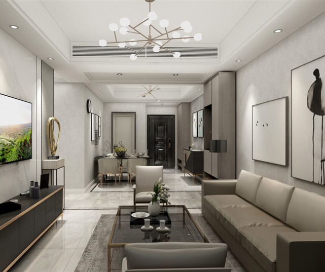 120平现代低调奢华风三居室，看似简洁朴素却隐藏着高贵气质