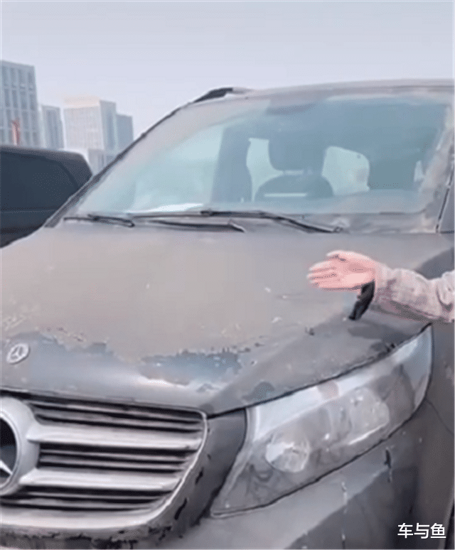 奔驰|奔驰V250库存车现天津港，全车满灰尘，漆面晒化，半价售也无人问