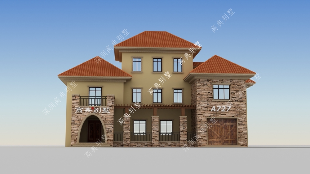 |好看的欧式别墅，外观显眼，布局经典舒适。