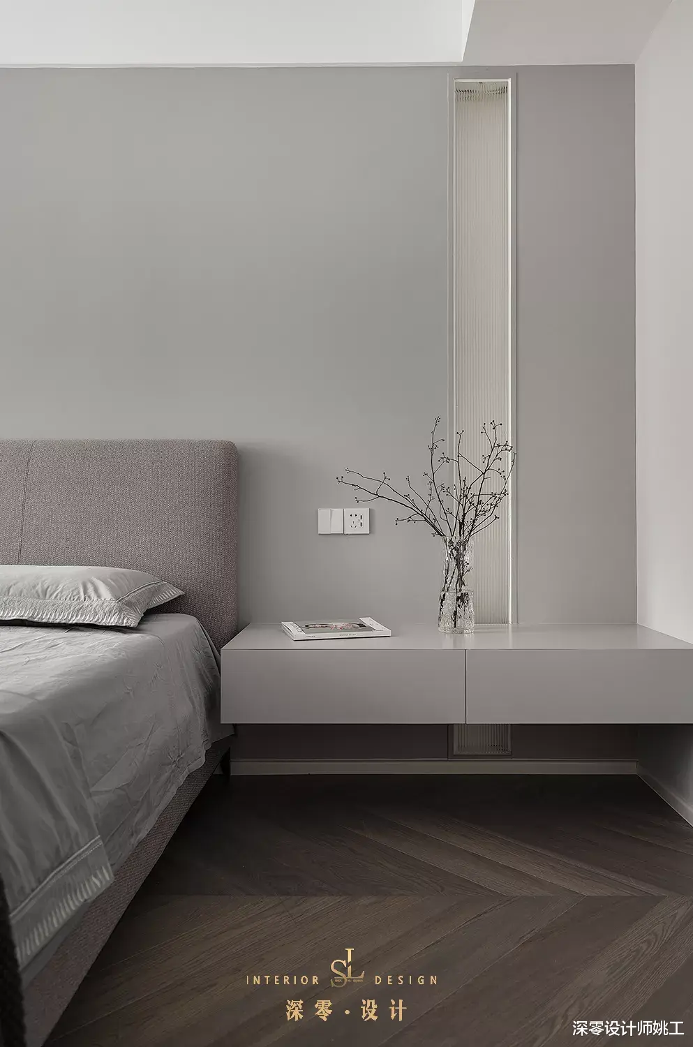 这是我见过最静谧的四居室,160㎡的蓝白灰,每一个空间都非常漂亮