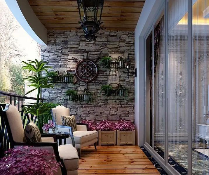 原来阳台可以用桑拿板做吊顶，太漂亮了！好多人还不知道