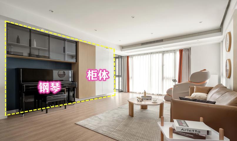 柜体做内缩设计，仅30公分阅读、梳妆等通通在这搞定，实用又能装