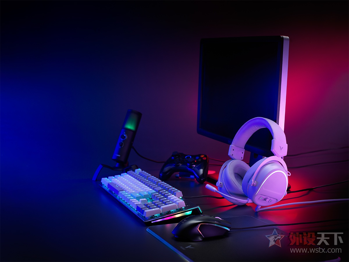 游戏耳机|听出硬实力,雷柏VH650虚拟7.1声道游戏耳机紫黑双版上市