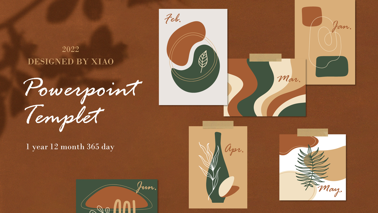 榮耀|『PPT模板』 2022年桌面日歷