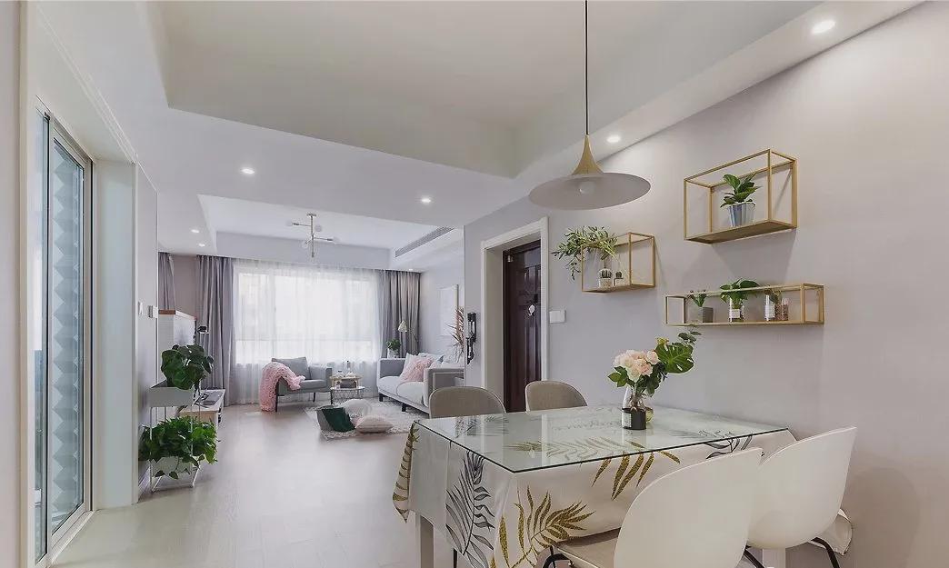 112㎡北欧新房，文化砖背景墙太好看了，书房还可以这样设计！