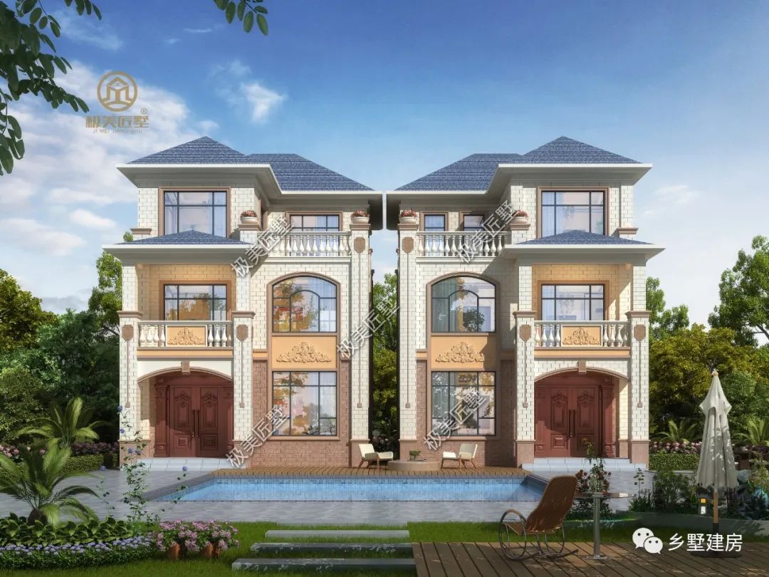 8.5X11.5米,小开间别墅这样设计就不错,美观实用