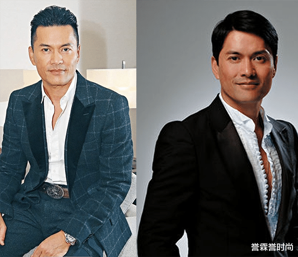 誉霖誉时尚|吕良伟66岁穿拼接西装，下半截牛仔裙装，上是西装，不服老成帅男