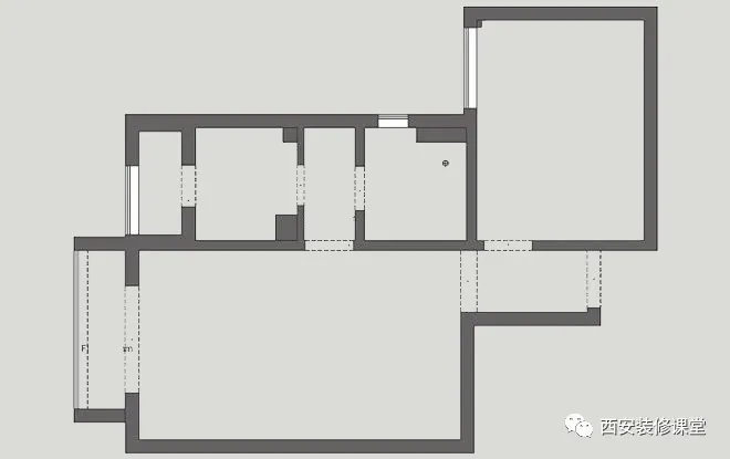65㎡一室阳光户型,一人坐拥大客厅