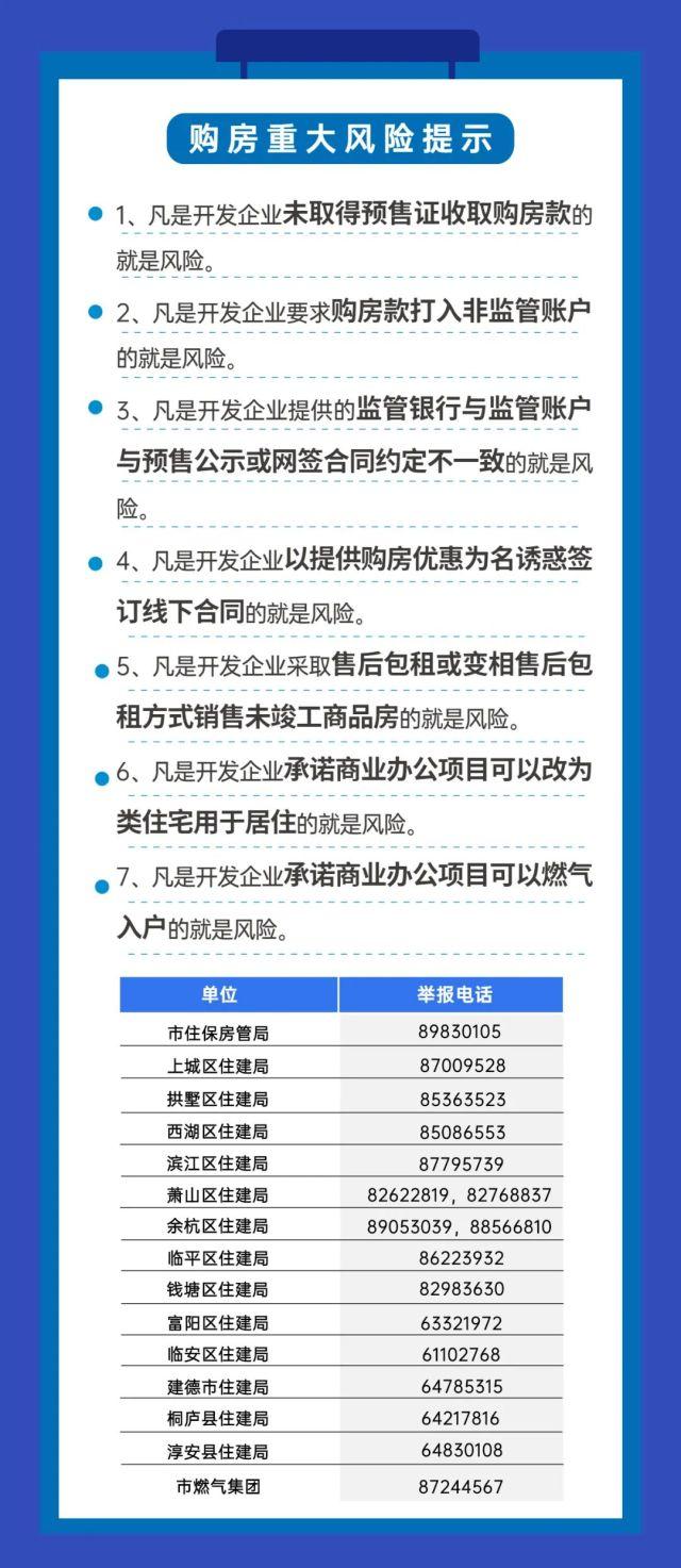 购房置业|杭州发布购房风险提示，谨防7个“凡是”