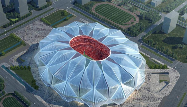 足球场|广州120亿新建项目，是一个专业足球场，占地面积为15万平方米