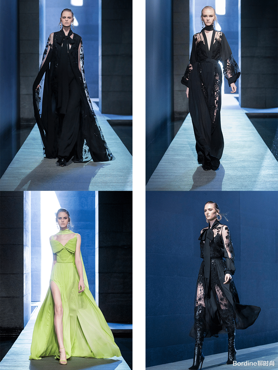 Bordine聊时尚|Elie Saab 2021秋冬系列，在困境中的坚持，对黑色和丝绒、褶皱等面料的释怀