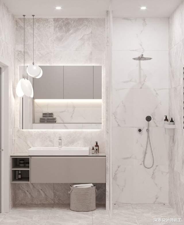 深零设计师姚工|抄作业的时候到了!20款高颜值卫生间装修案例,看中的赶紧搬回家